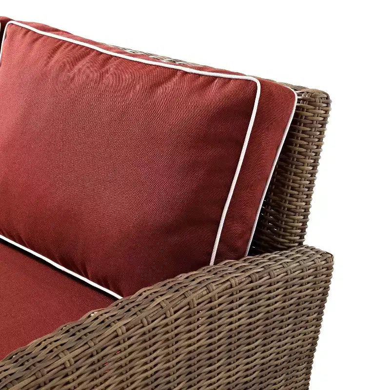 Ensemble 3 pièces Crosley pour foyer extérieur Bradenton en acier, Sangria/Marron vieilli