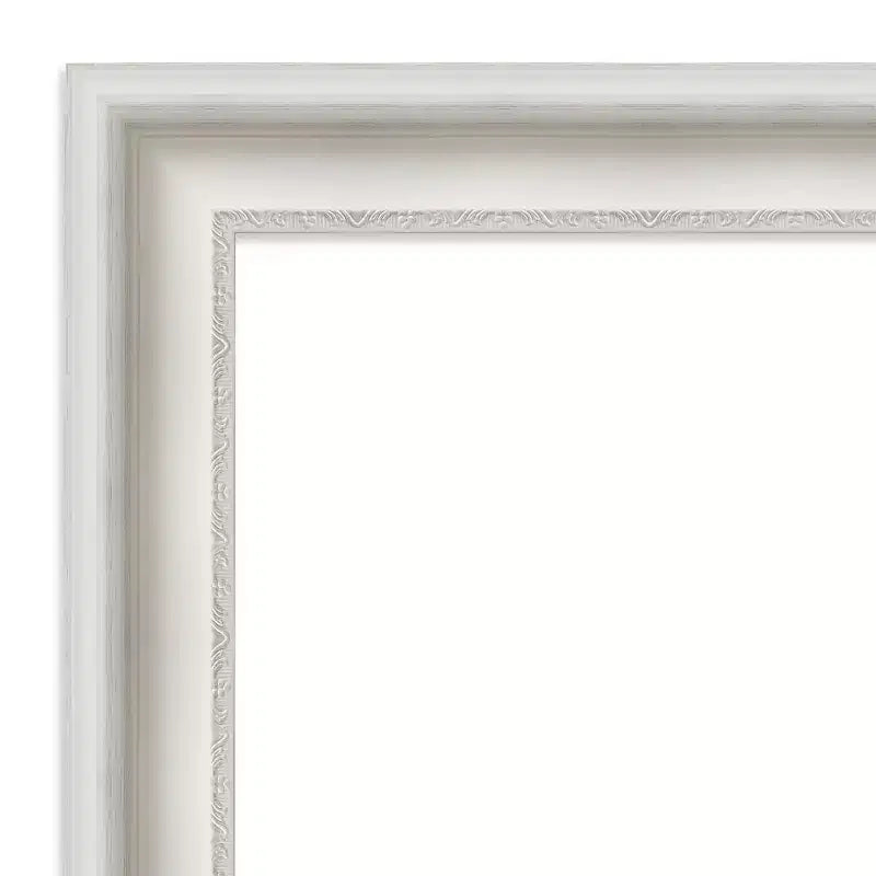 Miroir mural blanc de salon 81x81 cm, sans biseau - : Carré, Décor moderne, Cadre en polystyrène