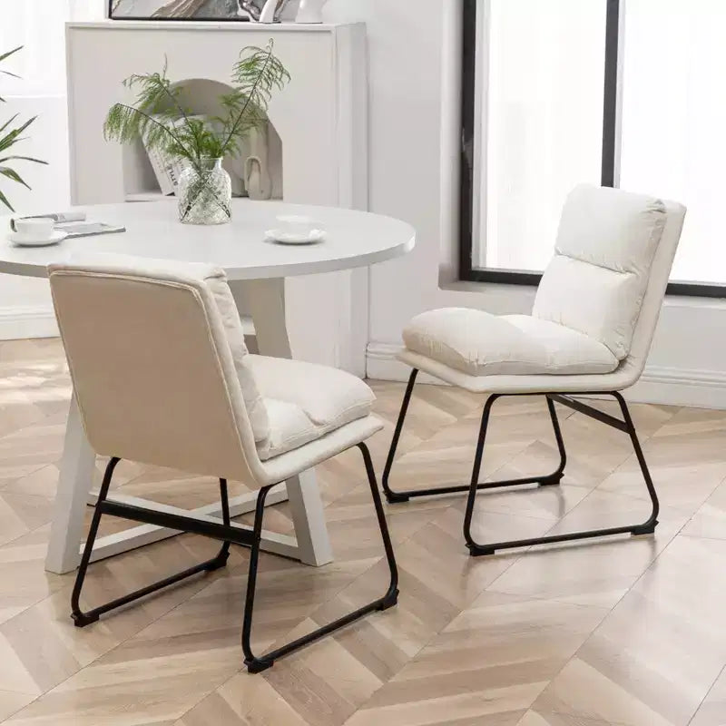 Ensemble de salle à manger rond Innes de Roundhill Furniture, table à manger avec piètement à tréteaux et 4 chaises élégantes, 5 pièces