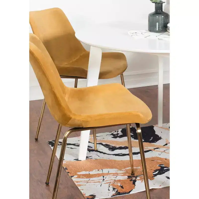Ensemble de salle à manger 3 pièces contemporain Aufurr, table ronde blanche avec 2 chaises