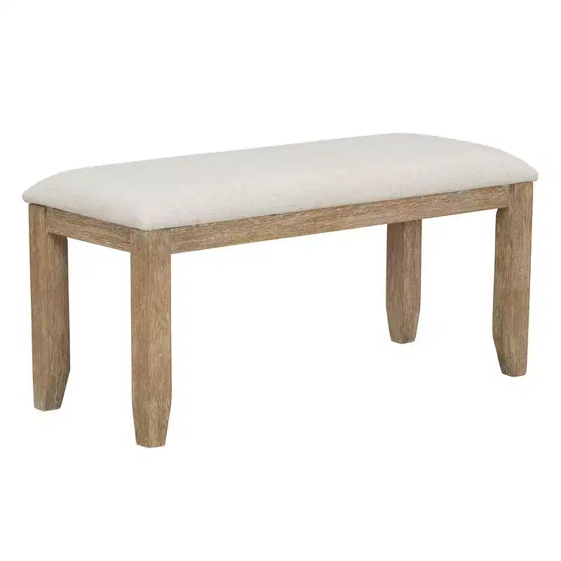 Ensemble de salle à manger rustique Whisen 6 pièces en bois avec 4 chaises et un banc