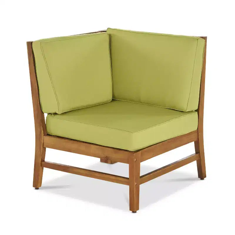 Christopher Knight Home Perla Ensemble de conversation de canapé sectionnel 5 places en bois d'acacia d'extérieur avec coussins résistants à l'eau