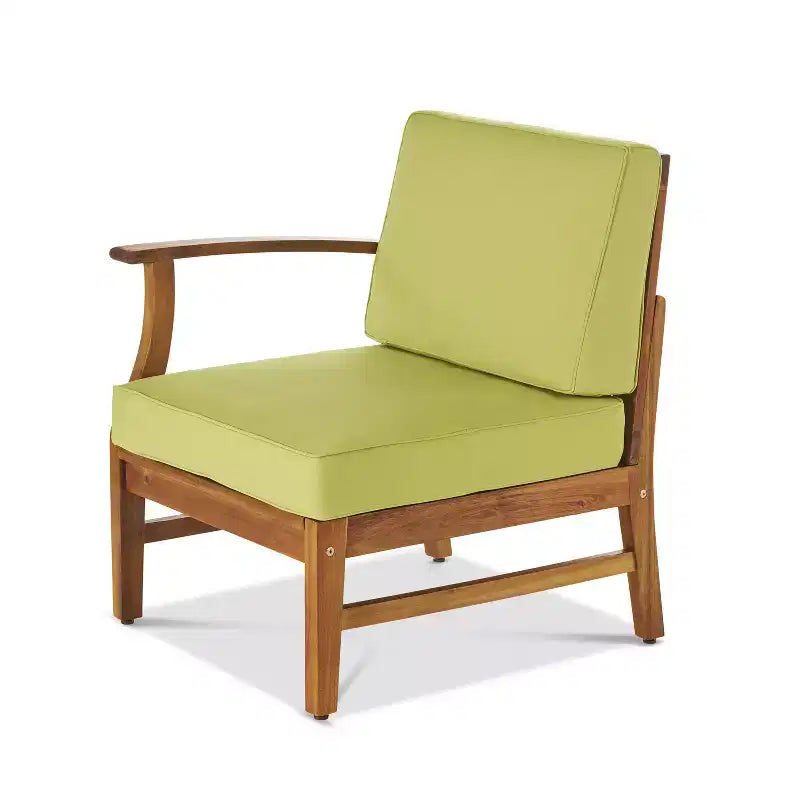 Christopher Knight Home Perla Ensemble de conversation de canapé sectionnel 5 places en bois d'acacia d'extérieur avec coussins résistants à l'eau
