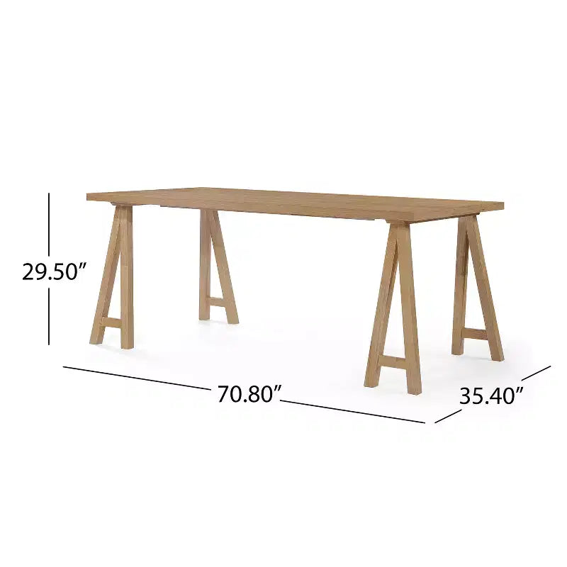 GDFStudio Alexis - Ensemble de salle à manger 7 pièces mi-moderne en tissu et bois d'hévéa rembourré