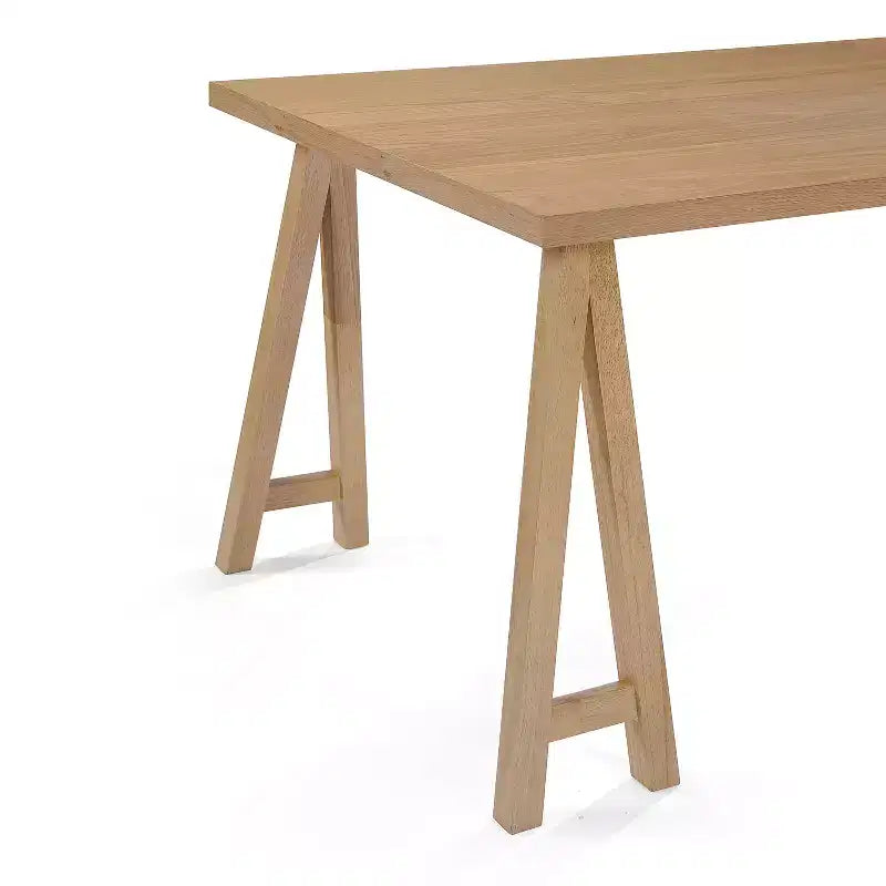GDFStudio Alexis - Ensemble de salle à manger 7 pièces mi-moderne en tissu et bois d'hévéa rembourré