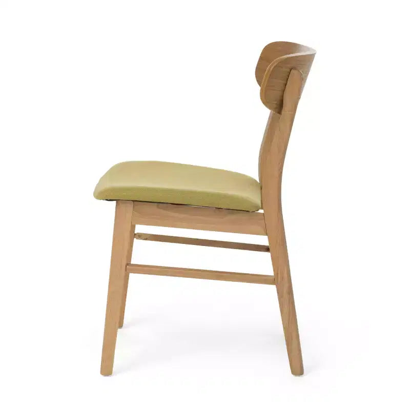 GDFStudio Alexis - Ensemble de salle à manger 7 pièces mi-moderne en tissu et bois d'hévéa rembourré