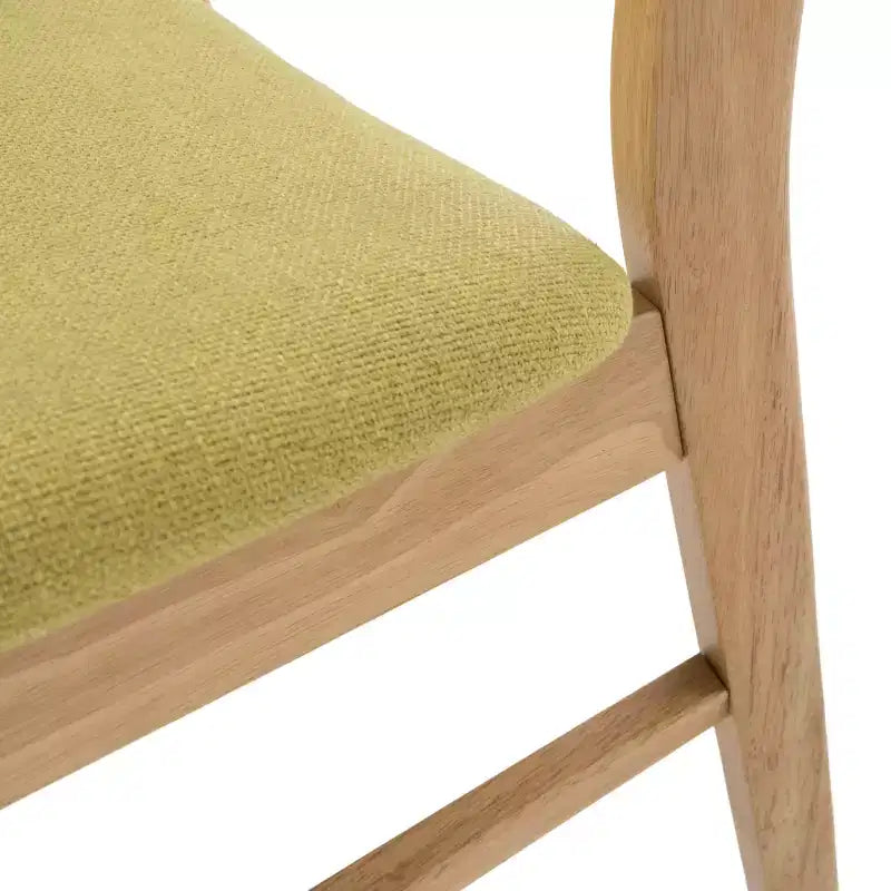 GDFStudio Alexis - Ensemble de salle à manger 7 pièces mi-moderne en tissu et bois d'hévéa rembourré