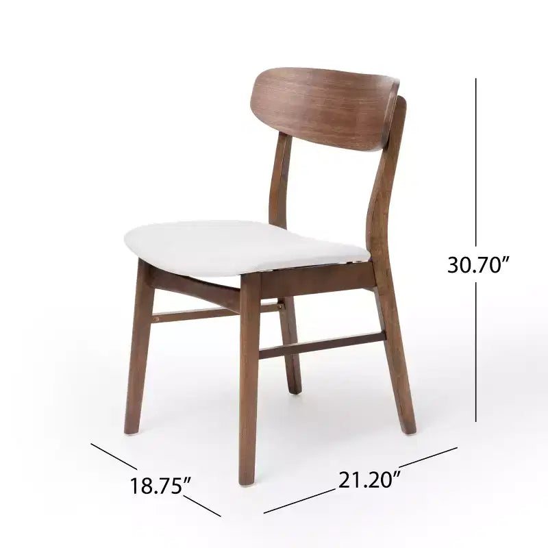 GDFStudio Alexis - Ensemble de salle à manger 7 pièces mi-moderne en tissu et bois d'hévéa rembourré
