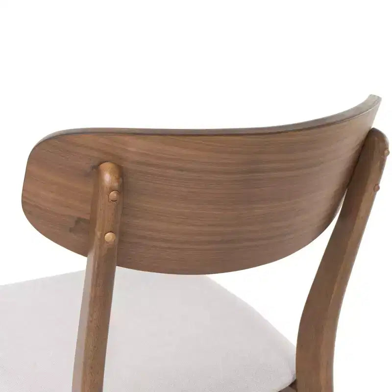 GDFStudio Alexis - Ensemble de salle à manger 7 pièces mi-moderne en tissu et bois d'hévéa rembourré