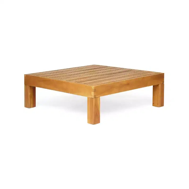 Christopher Knight Home Oana – Causeuse et table basse d'extérieur en bois d'acacia avec coussins