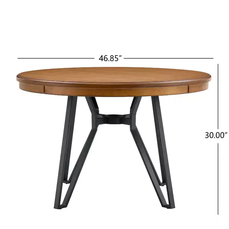 Ensemble de salle à manger Christopher Knight Home Cassius 5 pièces en bois et fer forgé