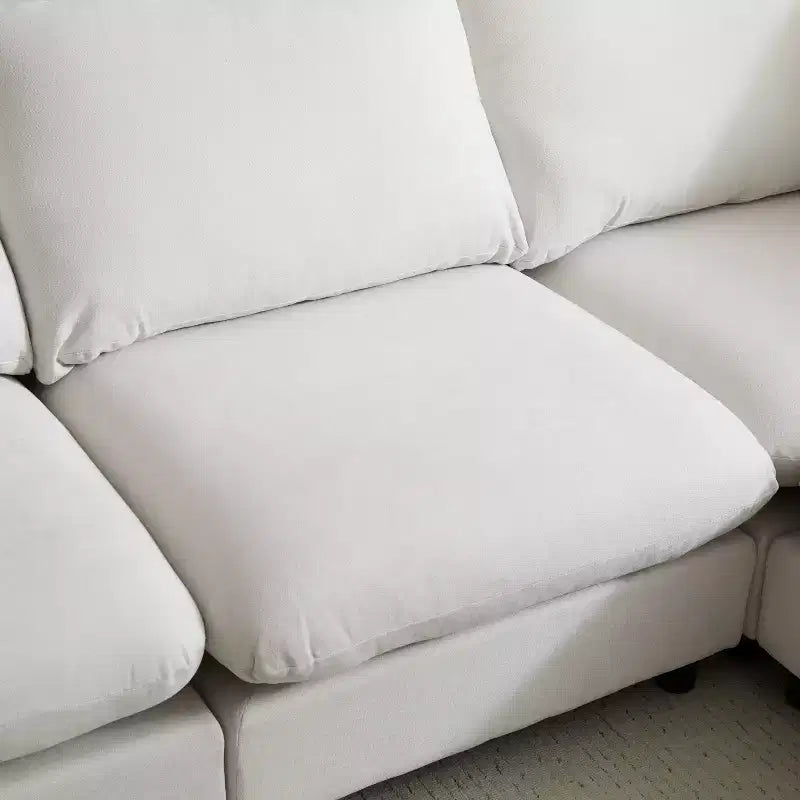 Ensemble de canapé modulaire capitonné moderne 5 pièces Christopher Knight Home Acker, blanc