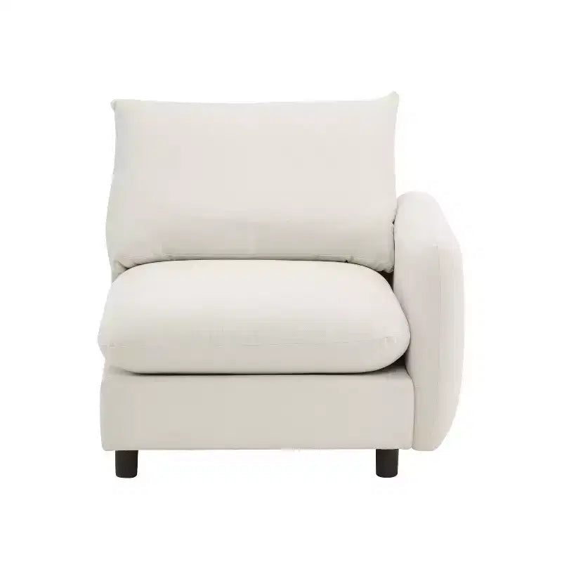 Ensemble de canapé modulaire capitonné moderne 5 pièces Christopher Knight Home Acker, blanc