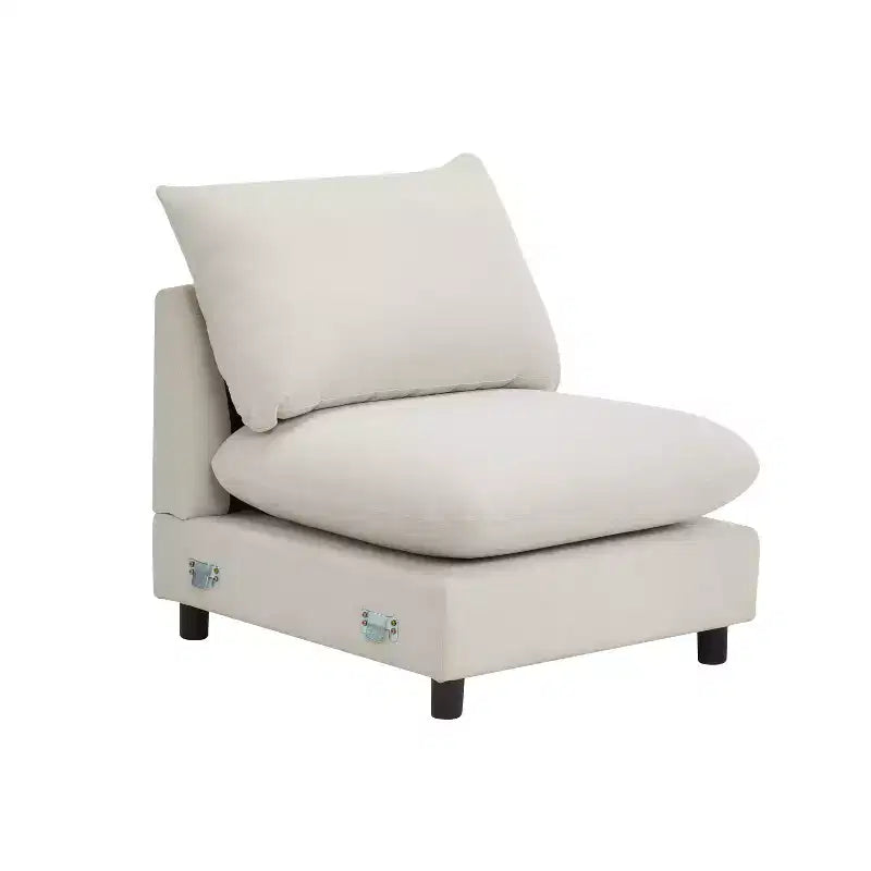 Ensemble de canapé modulaire capitonné moderne 5 pièces Christopher Knight Home Acker, blanc