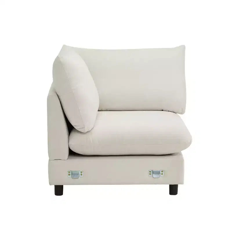 Ensemble de canapé modulaire capitonné moderne 5 pièces Christopher Knight Home Acker, blanc