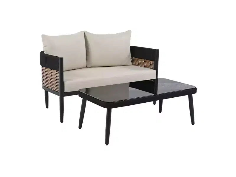 Ensemble table et bancs Harrison – Intérieur/Extérieur – PAT7741 – Safavieh