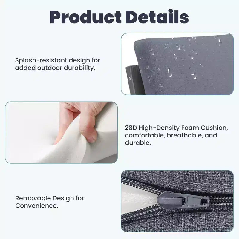Hyleory Ensemble de mobilier d'extérieur de luxe avec coussins – Conception robuste en PEHD pour un confort optimal