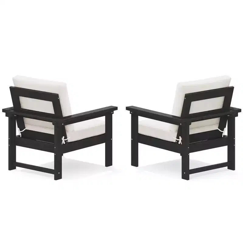Hyleory Ensemble de mobilier d'extérieur de luxe avec coussins – Conception robuste en PEHD pour un confort optimal