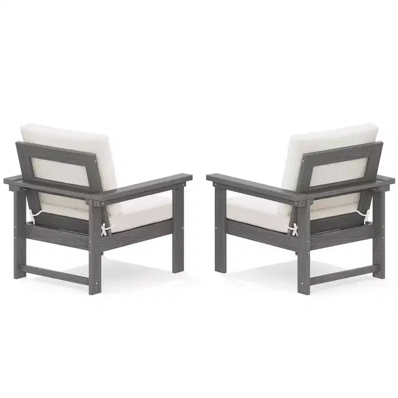 Hyleory Ensemble de mobilier d'extérieur de luxe avec coussins – Conception robuste en PEHD pour un confort optimal