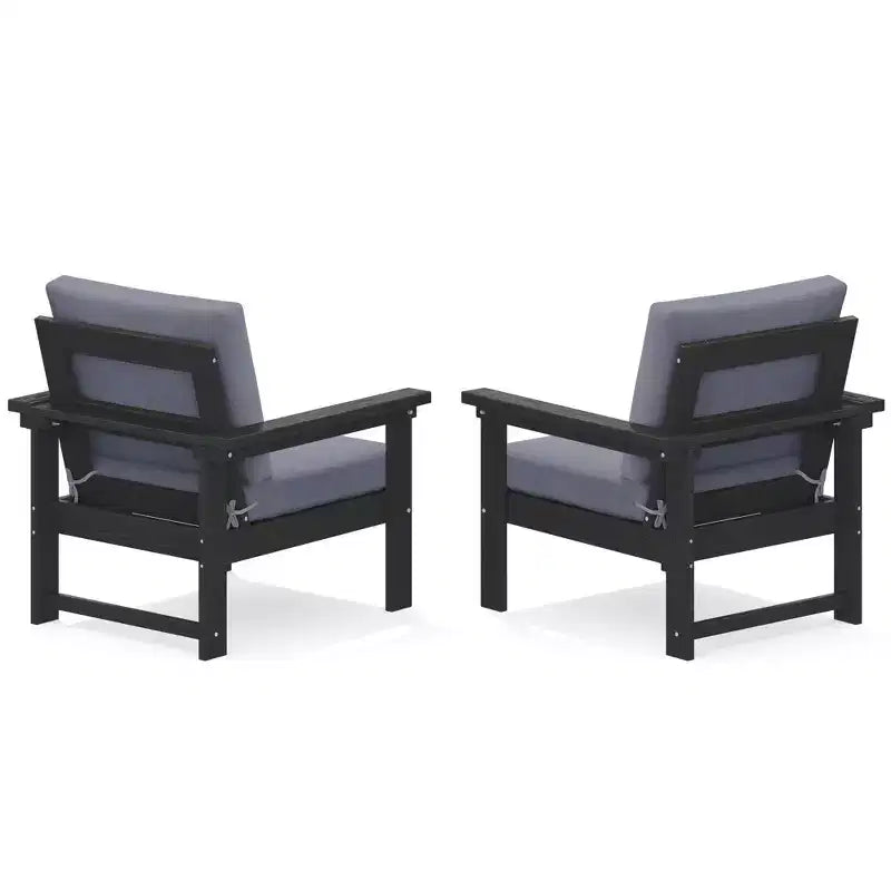 Hyleory Ensemble de mobilier d'extérieur de luxe avec coussins – Conception robuste en PEHD pour un confort optimal
