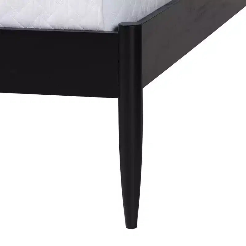 Ensemble de chambre à coucher 5 pièces Florica Art déco en bois noir Queen de Baxton Studio