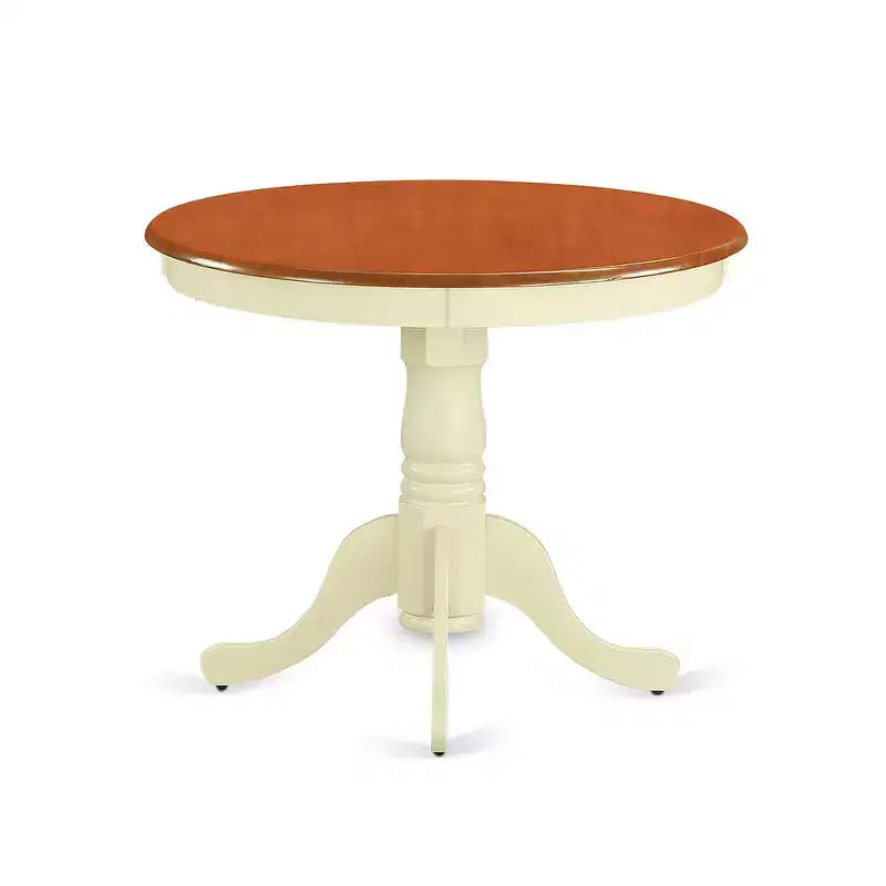 HomeStock Coin Cuisine Table Ronde avec 2 Chaises Style Moderne