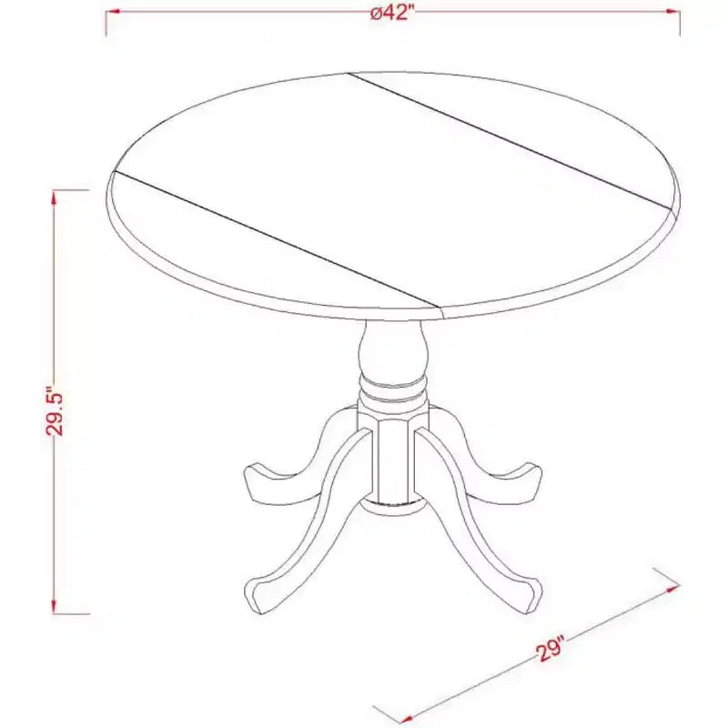 Ensemble table de salle à manger ronde à rallonges HomeStock avec 2 chaises finition chêne