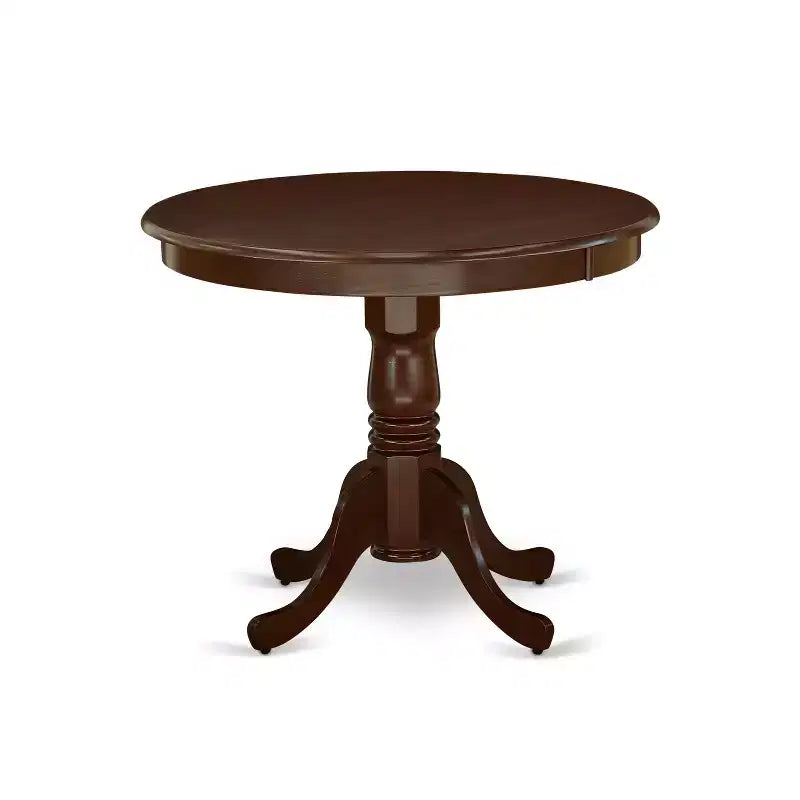 Ensemble de salle à manger rond 3 pièces HomeStock Modern en acajou
