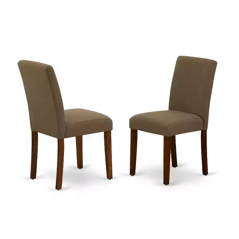 Ensemble de salle à manger rond 3 pièces HomeStock Modern en acajou