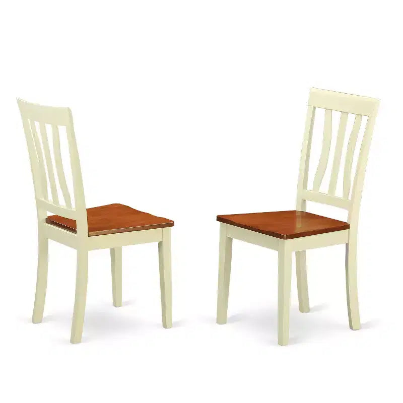 HomeStock Ensemble de salle à manger Table et chaises Fini cerisier au babeurre