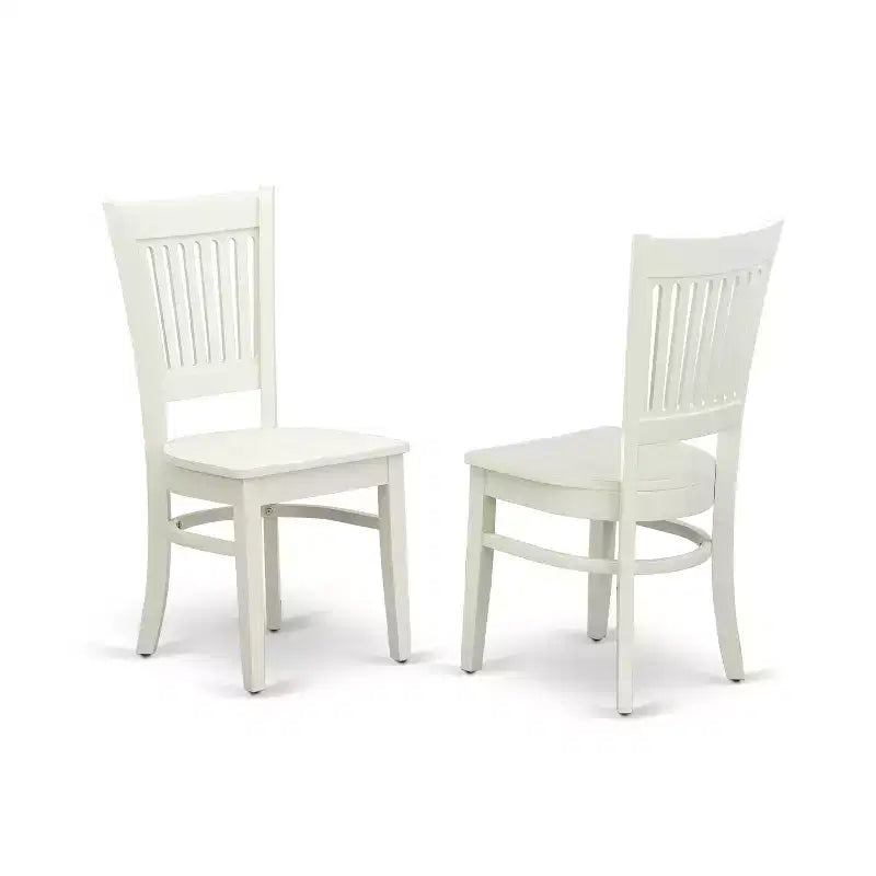 Ensemble de salle à manger moderne HomeStock Table et chaises en bois blanc