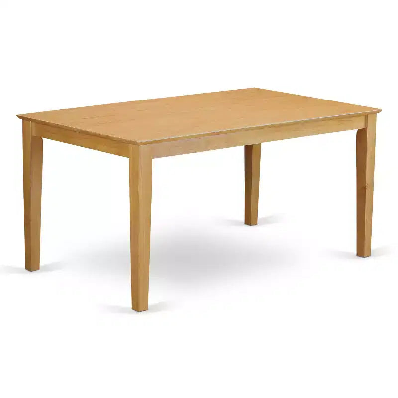 Ensemble de salle à manger HomeStock 5 pièces en tissu de lin couleur chêne