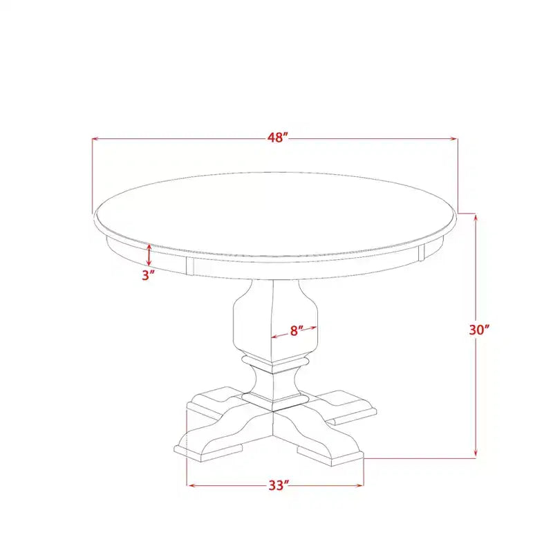Ensemble de salle à manger moderne HomeStock avec table ronde et chaises en lin noyer