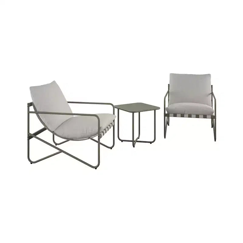 Ensemble Novogratz Wrenn 3 pièces avec siège en toile et coussin