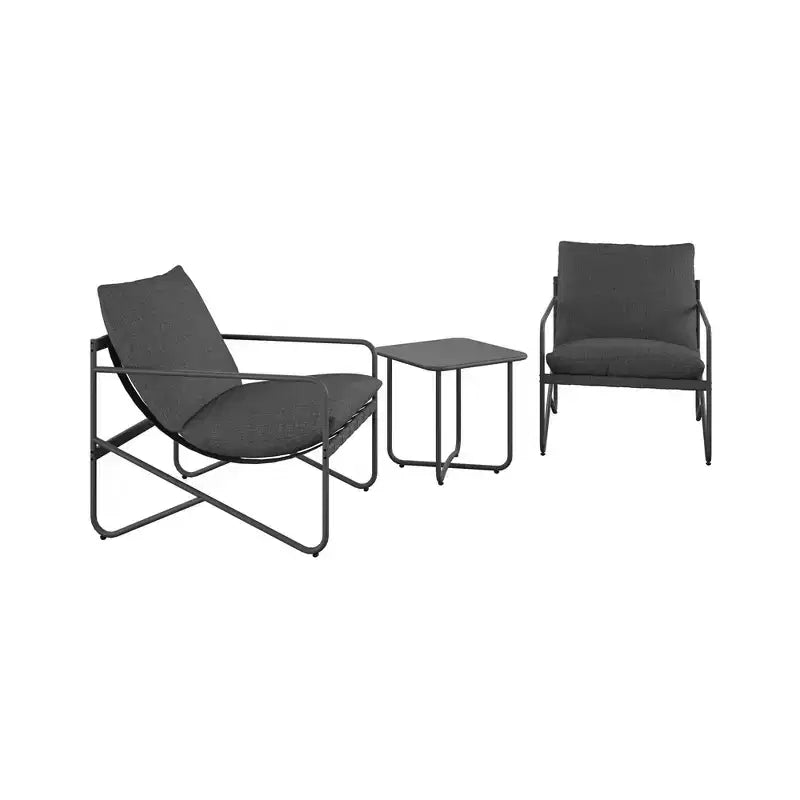 Ensemble Novogratz Wrenn 3 pièces avec siège en toile et coussin