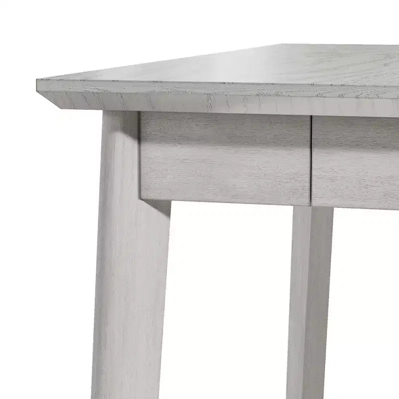 Ensemble de salle à manger 5 pièces VECELO de style ferme pour 4 personnes, table carrée en bois d'hévéa et 4 chaises de salle à manger rembourrées, gris
