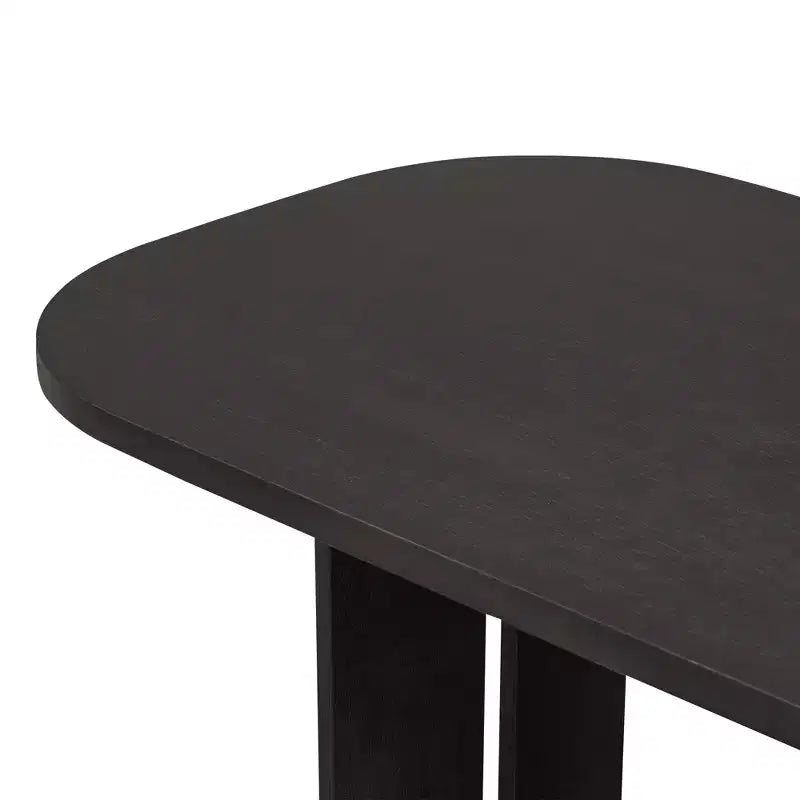 Ensemble table de salle à manger 6 pièces avec chaises rembourrées et banc, style rustique fermier, naturel/espresso-ModernLuxe
