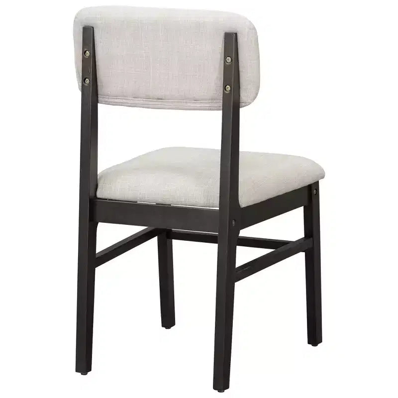 Ensemble table de salle à manger 6 pièces avec chaises rembourrées et banc, style rustique fermier, naturel/espresso-ModernLuxe