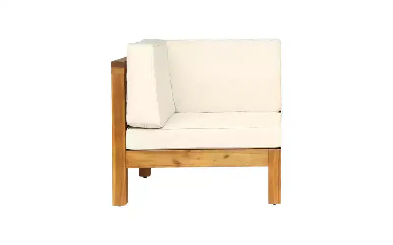 Christopher Knight Home Brava Ensemble de conversation d'extérieur 4 places en bois d'acacia avec coussins