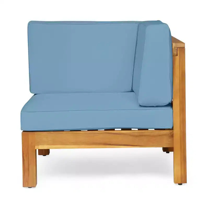 Christopher Knight Home Brava Ensemble de conversation d'extérieur 4 places en bois d'acacia avec coussins