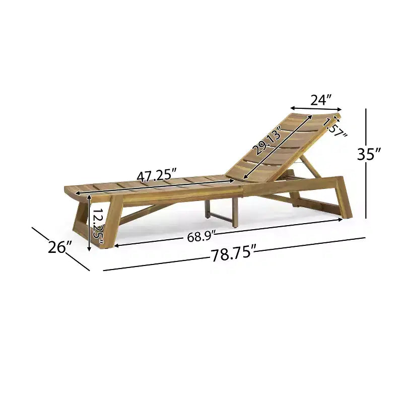 GDFStudio Karyme Ensemble causeuse 3 pièces en bois d'acacia d'extérieur, teck