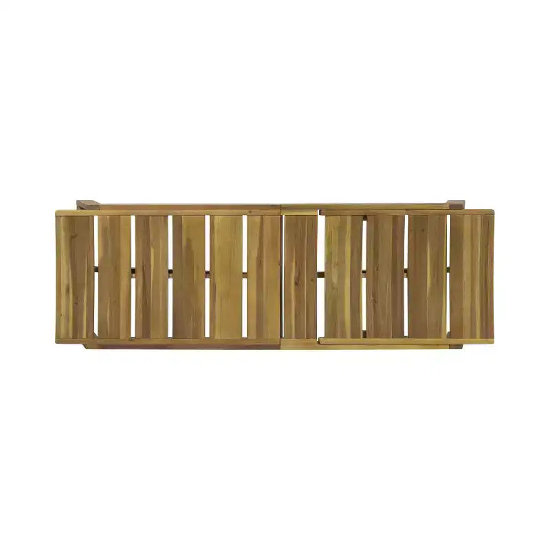 GDFStudio Karyme Ensemble causeuse 3 pièces en bois d'acacia d'extérieur, teck