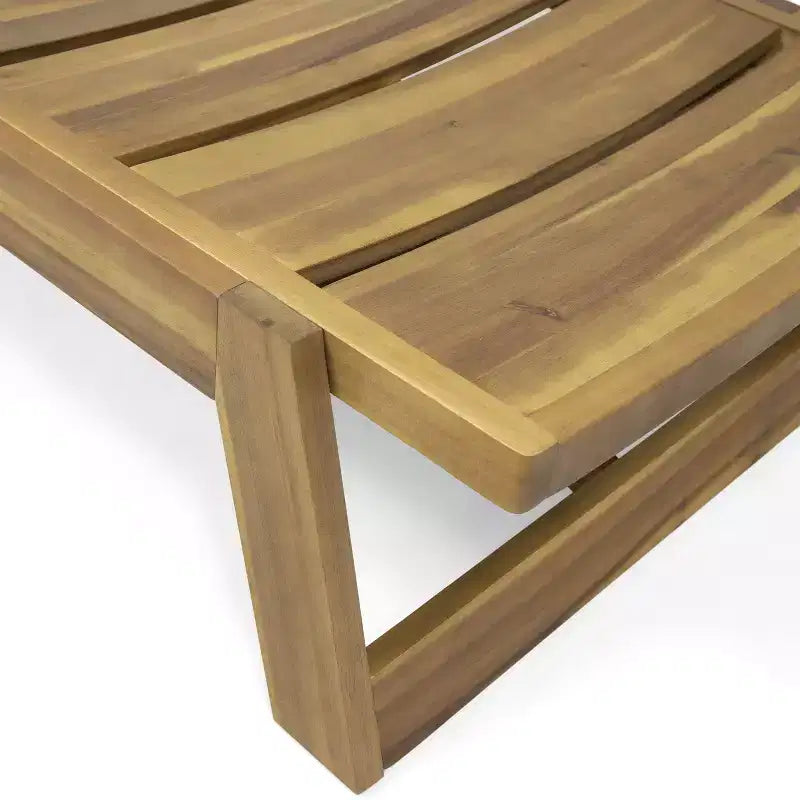 GDFStudio Karyme Ensemble causeuse 3 pièces en bois d'acacia d'extérieur, teck
