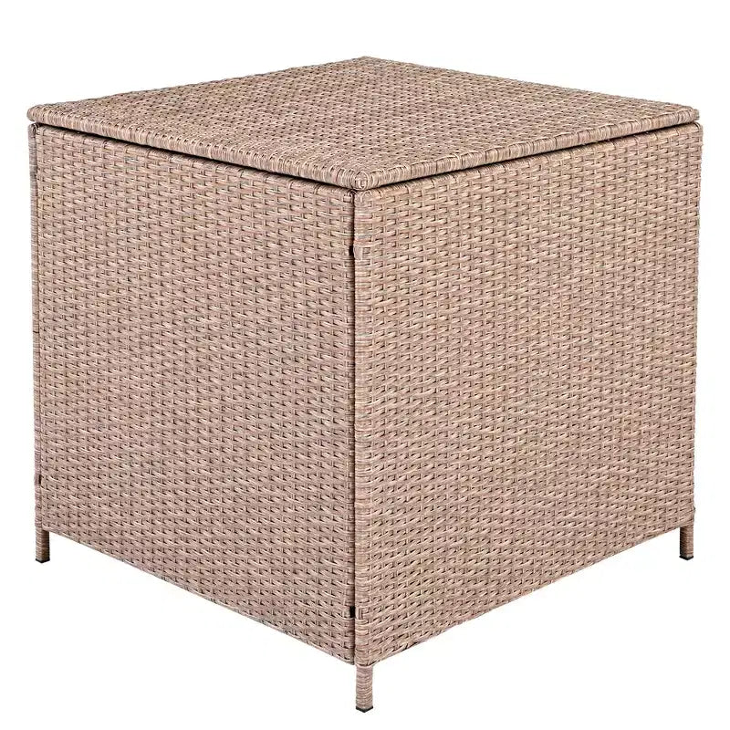 Canapé d'extérieur 6 pièces Whisen en rotin PE avec coffre de rangement et housses amovibles