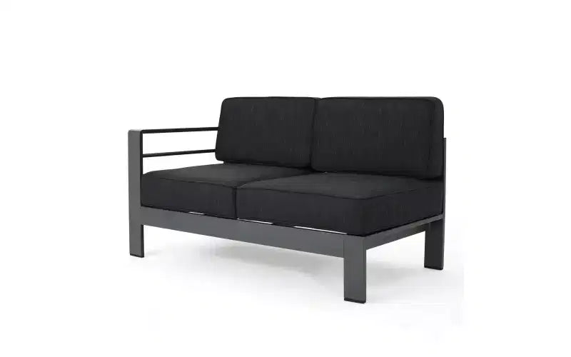 Christopher Knight Home Beatrice, ensemble de canapés de jardin modulables 5 places en aluminium, en forme de V, avec coussins épais