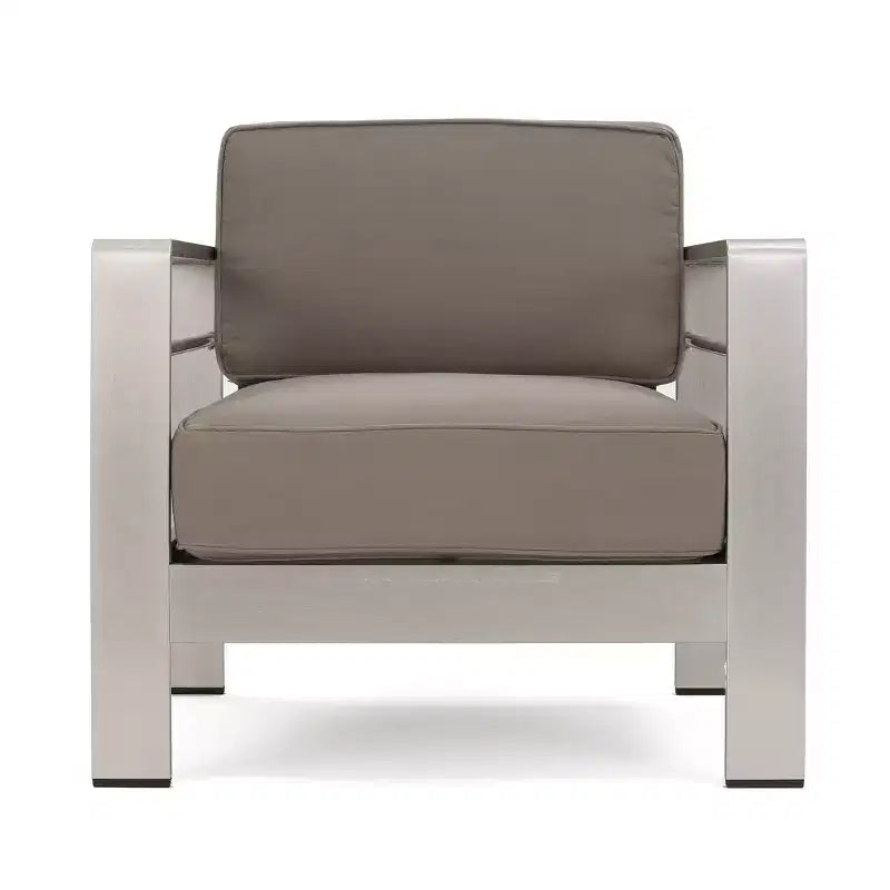 GDFStudio George - Salon de jardin en aluminium 4 places avec coussins pour l'extérieur