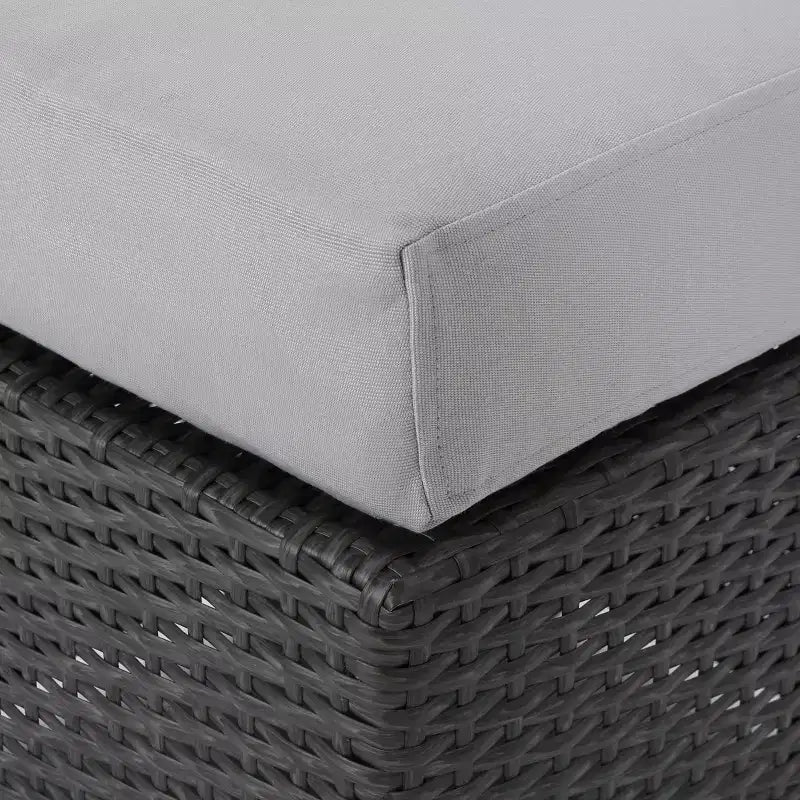 Christopher Knight Home Santa Rosa Ensemble de canapé sectionnel d'extérieur 9 pièces en osier en V et aluminium avec coussins