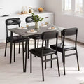 4 Piece Dining Table Set, with 4 Chairs for Small Space