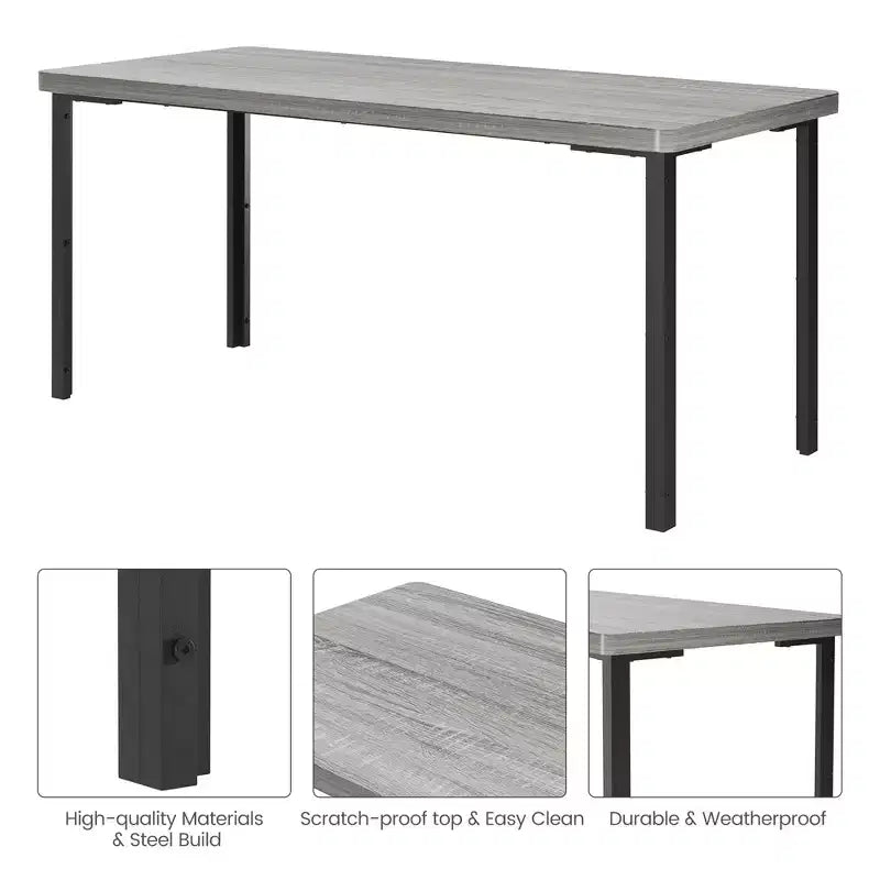 Ensemble table de salle à manger de 109 cm pour 4 personnes, ensemble table de cuisine rectangulaire avec 2 bancs rembourrés, mobilier de cuisine et de salle à manger 3 pièces peu encombrant