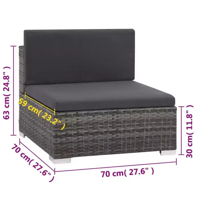 vidaXL Ensemble de canapés gris et gris foncé